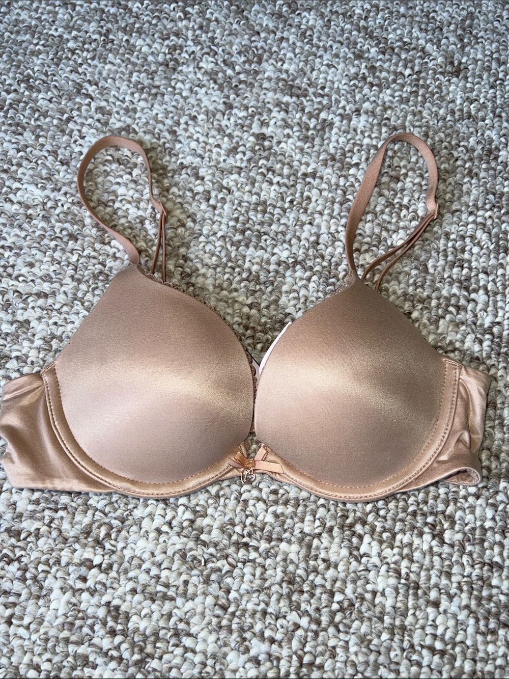 Victoria's Secret Body by Victoria Nude Satin Padded Push-Up Bra